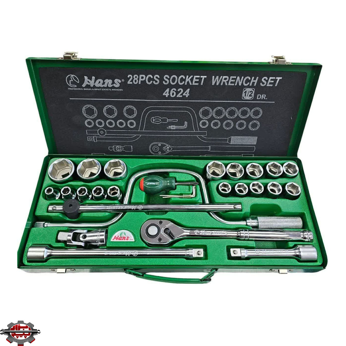 جعبه بکس 28 پارچه 1/2 هنس مدل 4624